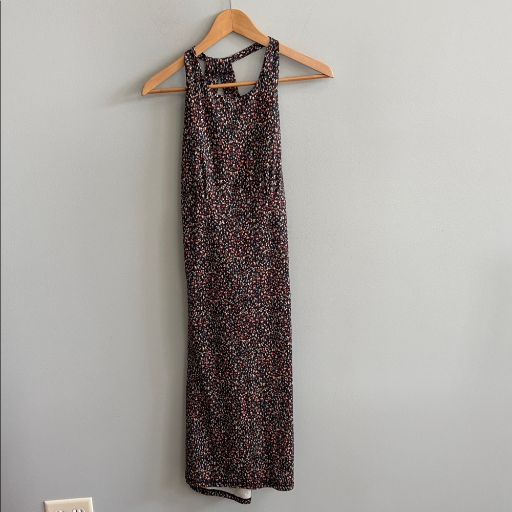 PrAna Women's Size M Jewel Lake Dress Black With Colorful Dot Design Performance